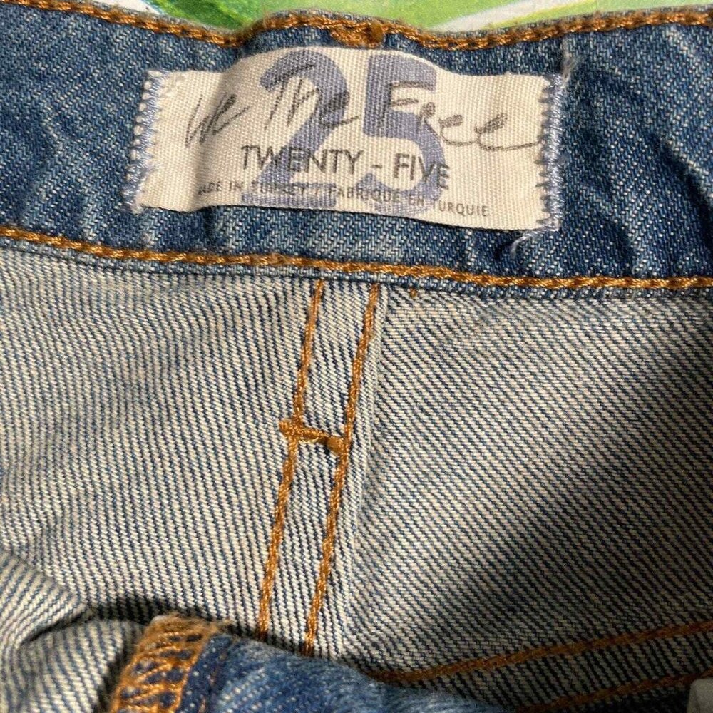 Free People New Dawn Flare Jeans Womens 25 Blue Denim High Rise Button Fly - Picture 9 of 15